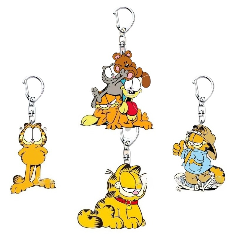 Anime Merchandise Wholesale - Garfield cartoon schattig studenten acryl sleutelhanger