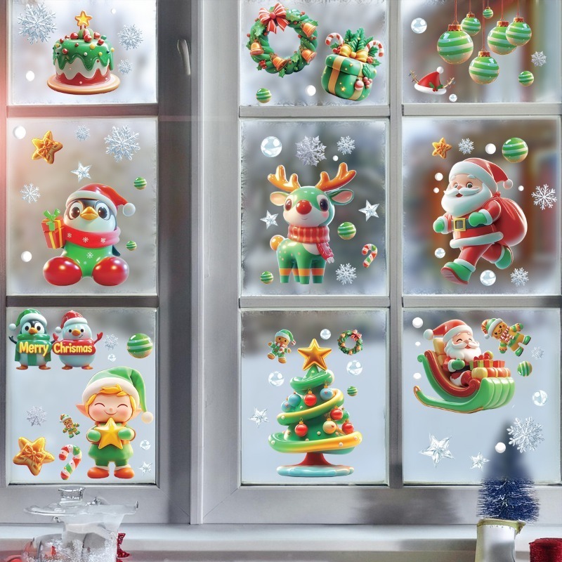 9 vellen/set kerstboom sneeuwp - Sticker Sheet Set recensie en prijs
