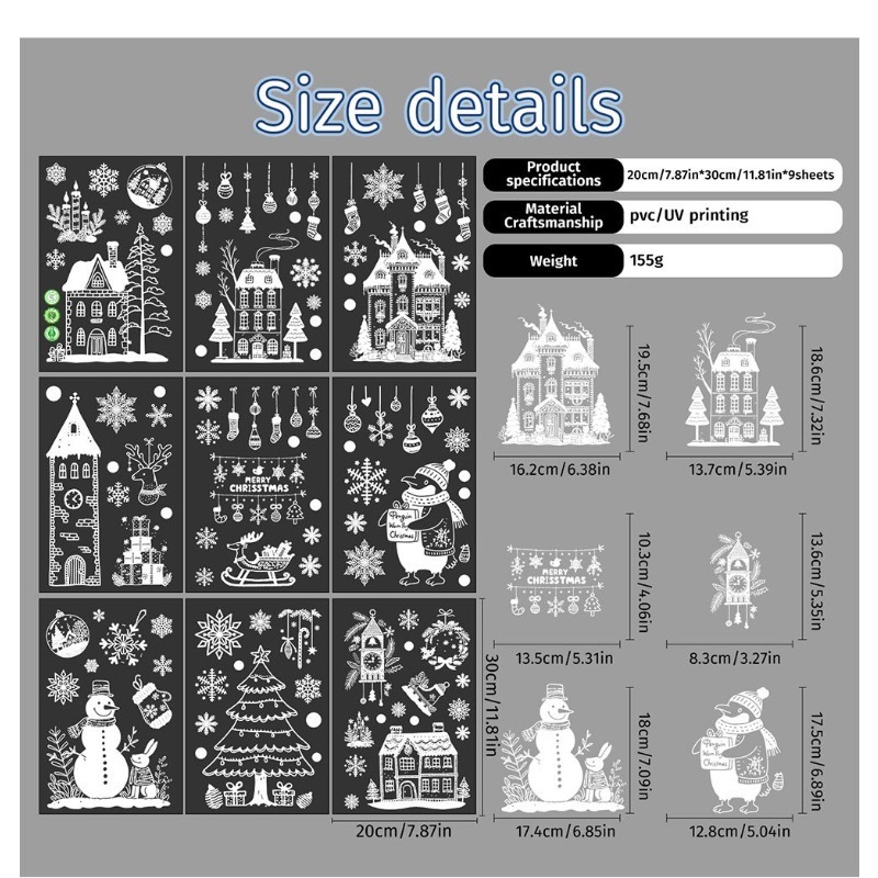 9 vellen/set nieuwe statische  - Sticker Sheet Set recensie en prijs