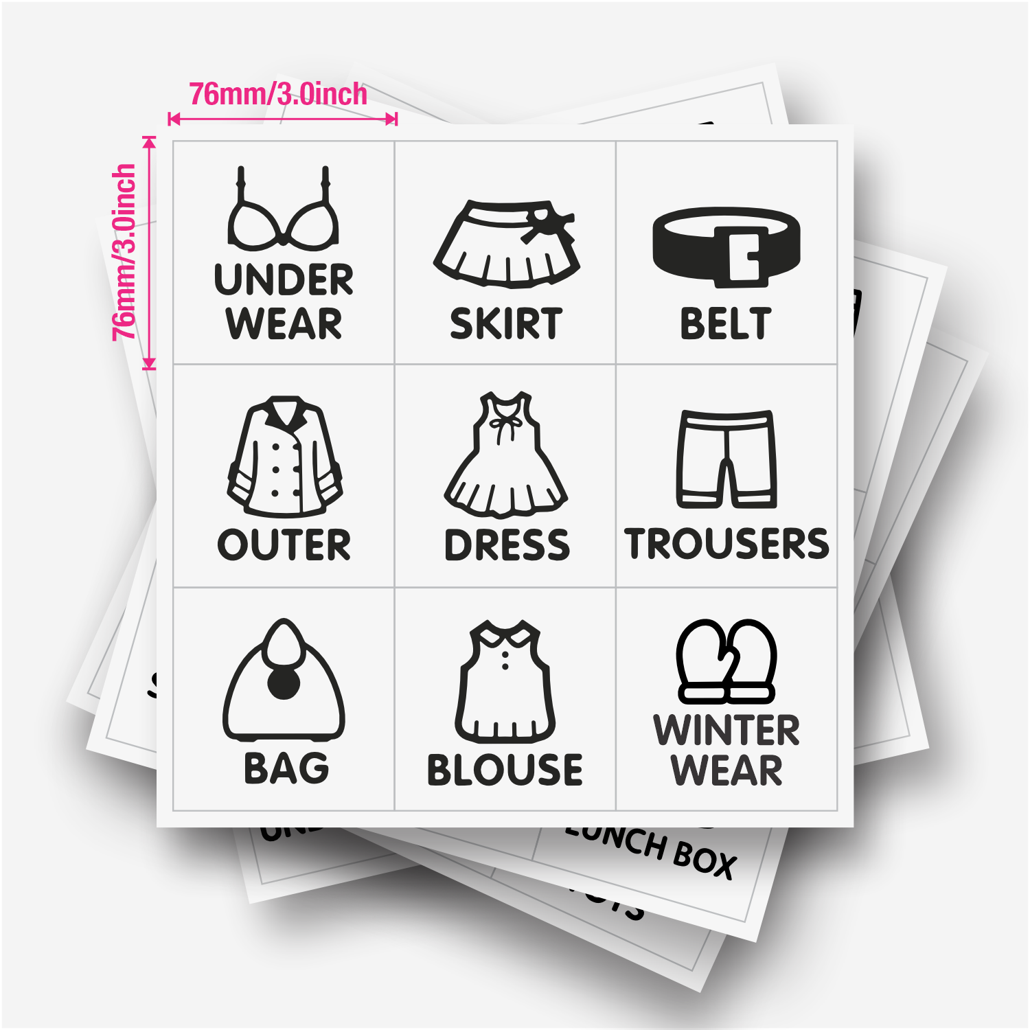 9 stuks/vel, kledingkastorgani - Sticker Sheet Set recensie en prijs